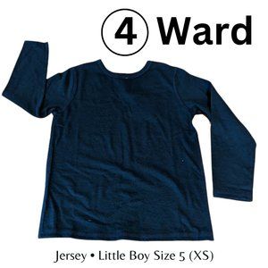 NWT • 4Ward Clothing • Boy's Long Sleeve Navy Jersey Shirt Top, Size 5 (XS)
